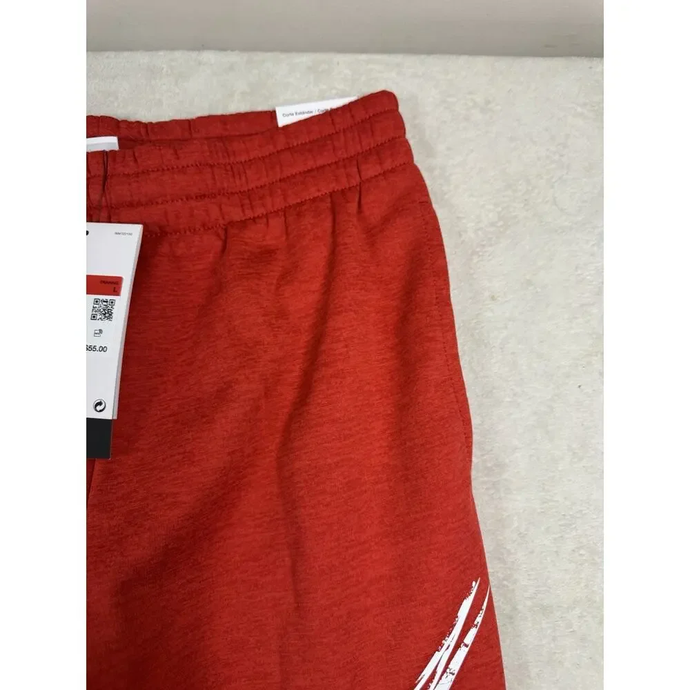Nike Boys L Red Training Pants White Swoosh Athletic Sweatpants NWT HF4418-657